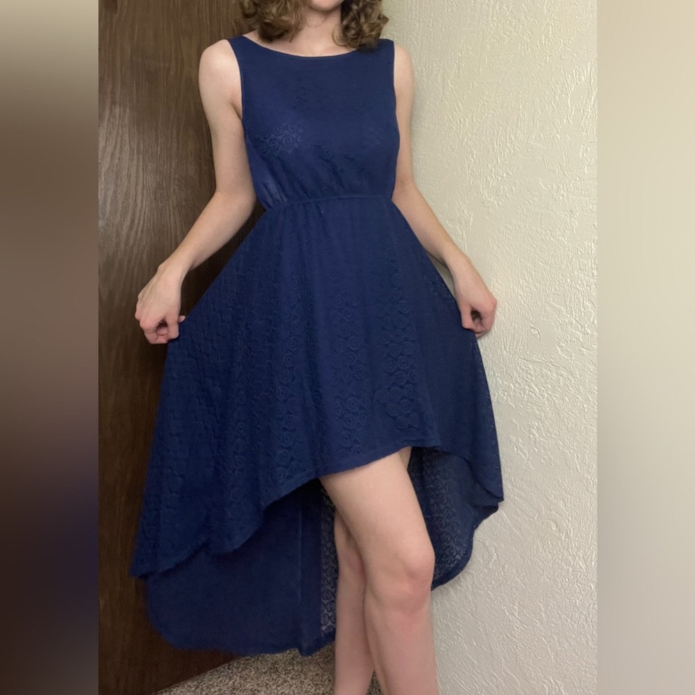 🛍️ Rue21 Asymmetrical Navy Blue dress